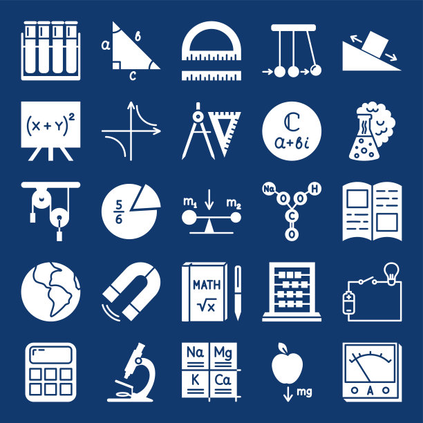 学校图标设置在平面风格图片下载