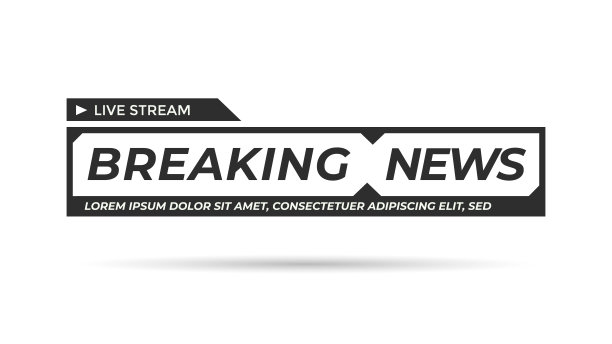 突发新闻直播流矢量图标标题为电视图片下载