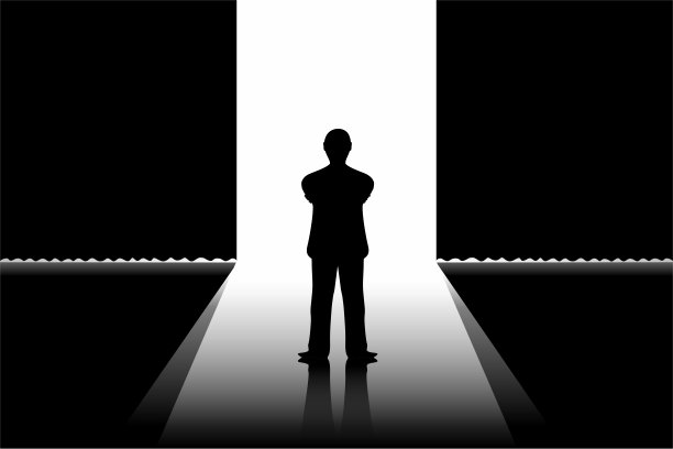 舞台上的神秘人物图片下载