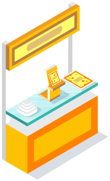 广告站有公告，展示传单。附有广告海报的宣传摊位图片下载