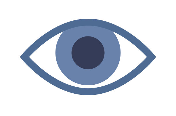 眼睛图标。矢量平面插图图片下载