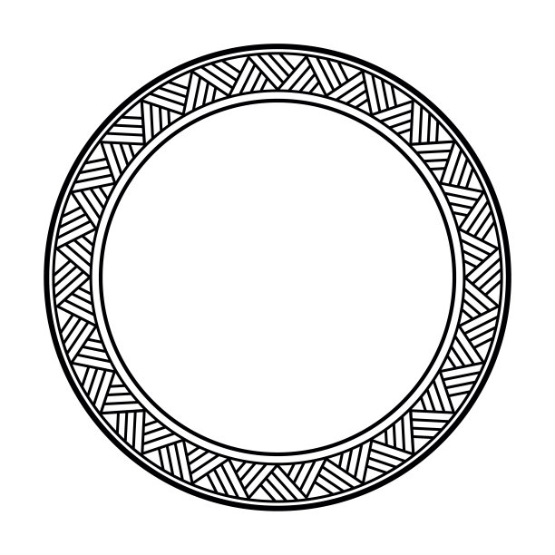 圆形毛利几何圆形边框设计图片下载