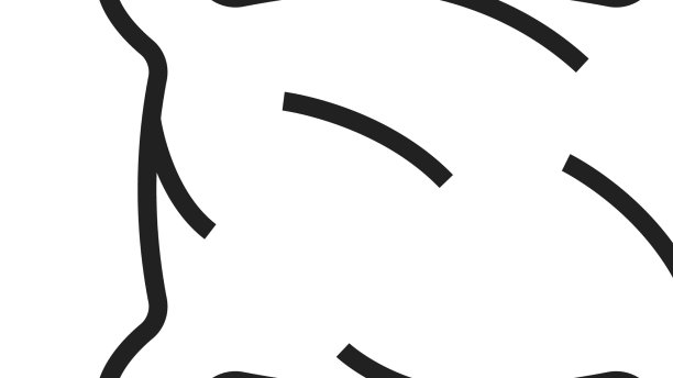 黑线长方形枕头图标上孤立图片下载