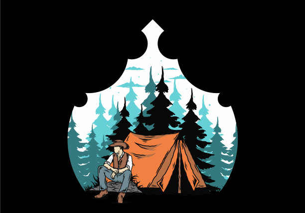 一个戴着牛仔帽的男人坐在图片下载