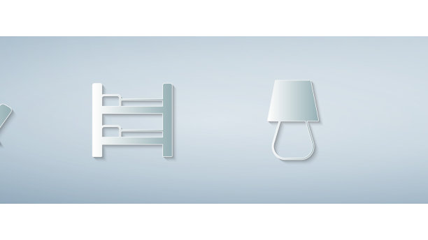 设置沙发，上下铺，床，台灯和家具图片下载