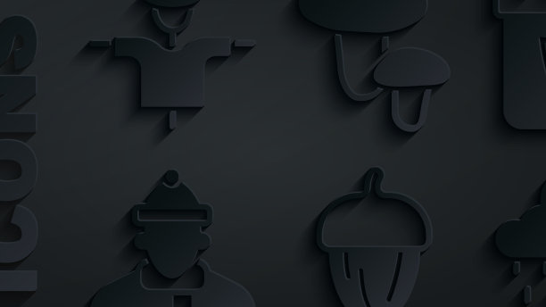 用秋叶定橡子历秋图片下载