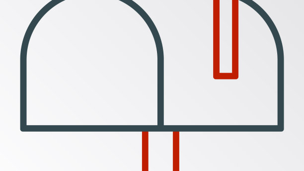 线路邮箱图标孤立在白色背景图片下载