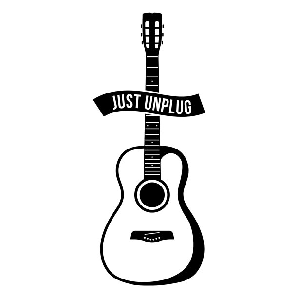 只需拔下吉他徽章填充中风图片下载