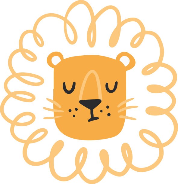 手绘一个可爱有趣的狮子脸图片下载