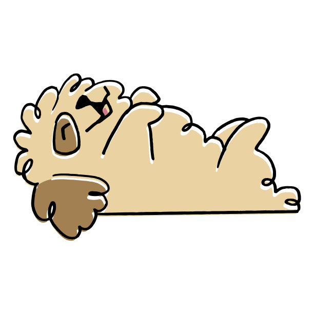 毛茸茸的狗狗动物涂鸦图片下载