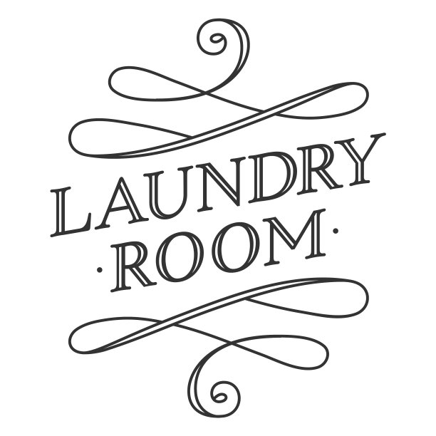 洗衣房复古标签图片下载