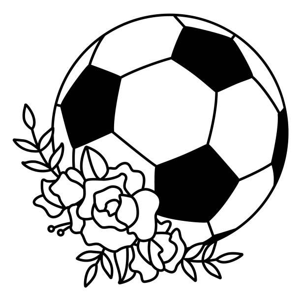 花的足球图片下载
