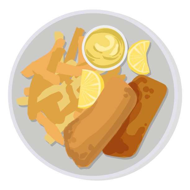 炸鱼薯条英国食物图片下载