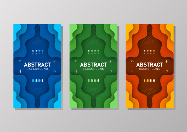 彩色液体和几何背景图片下载