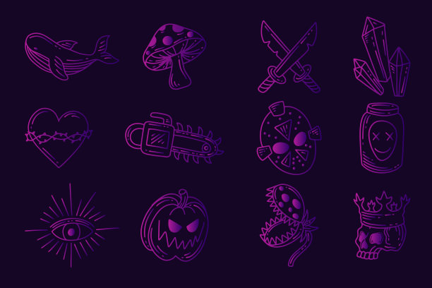 集收集神秘天体剪贴画符号图片下载