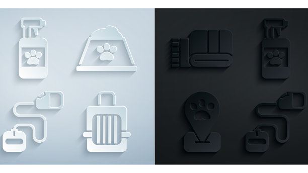 设置可伸缩的绳牵引宠物食品碗图片下载