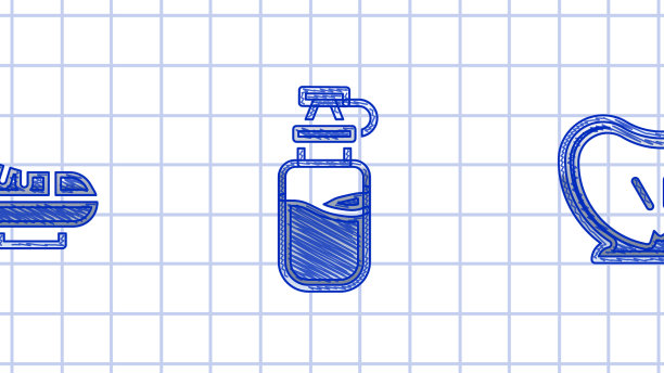 设置运动瓶子与水自行车道修复图片下载