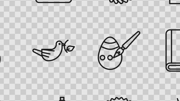 设置线篮与复活节鸡蛋基督教十字架图片下载