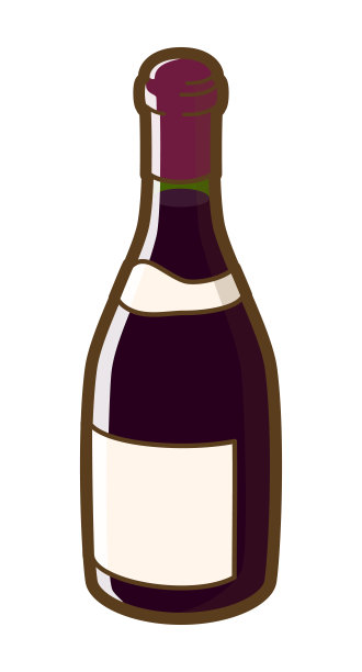 红酒。勃艮第瓶子。图片下载