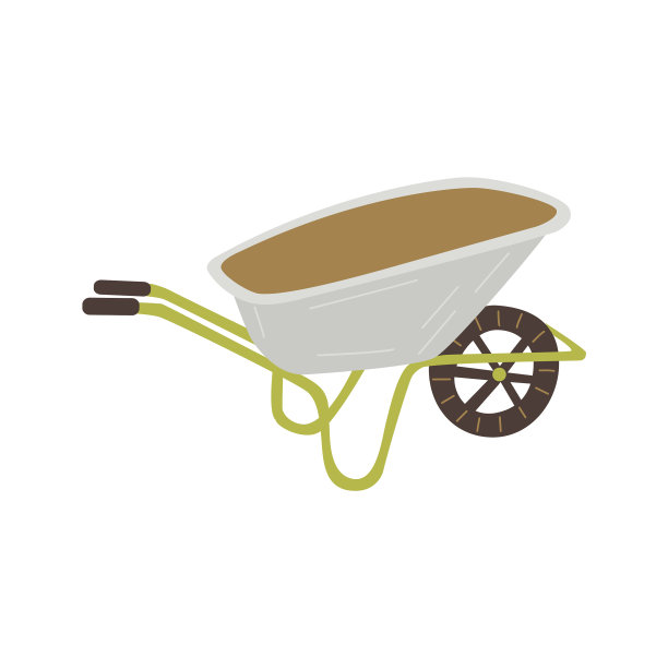 运送收割手的灰色推车图片下载
