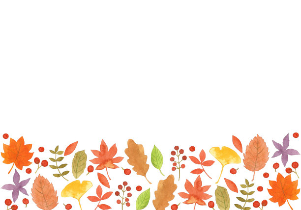 用水彩画的秋叶框架图片下载