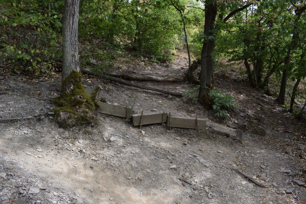 设有楼梯的远足径图片下载