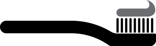 带有粘贴图标的牙刷图片下载