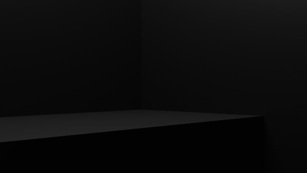 黑色极简的空桌，空白的舞台，用于展示、展示、广告的3d基座。图片下载