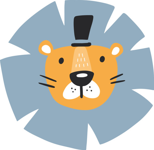 手绘一个可爱有趣的狮子脸图片下载