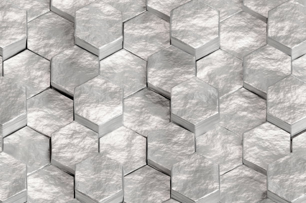 3D渲染，抽象的银色背景。概念空间设计现代豪华未来背景图片下载