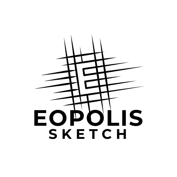 字母素描标志设计模板。图片下载