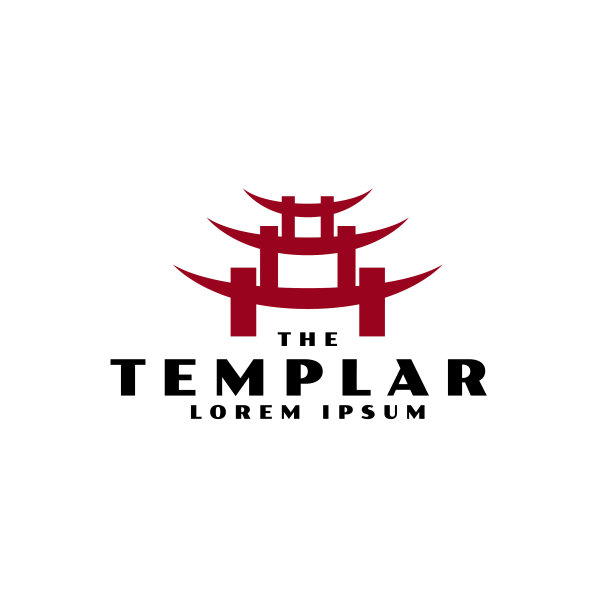 鸟居日本标志设计模板图片下载