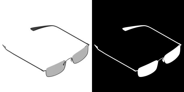 上带着一副无框眼镜图片下载