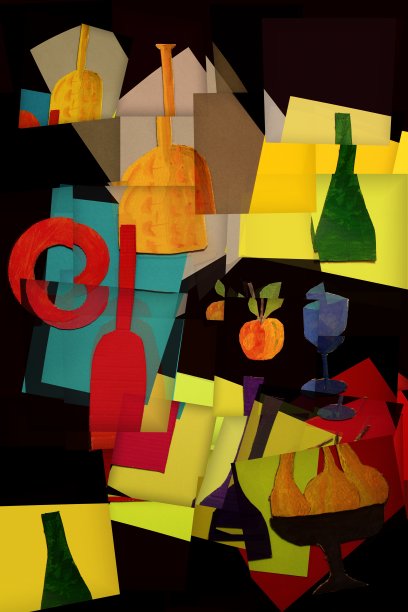 用纸板雕刻的抽象装饰静物图片下载