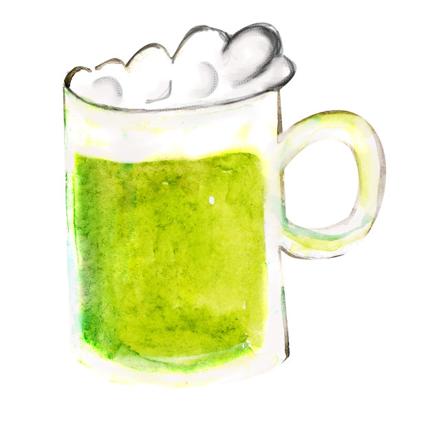 水彩画是庆祝圣帕特里克节的装饰和好心情的属性图片下载
