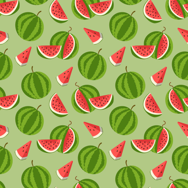 香甜多汁的西瓜图案图片下载