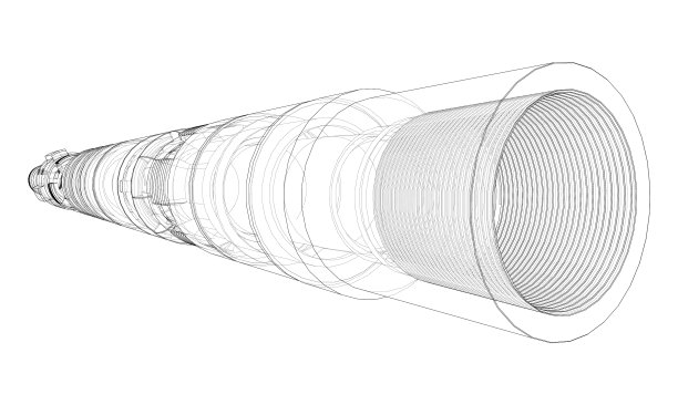 圆柱装置的轮廓图或草图图片下载
