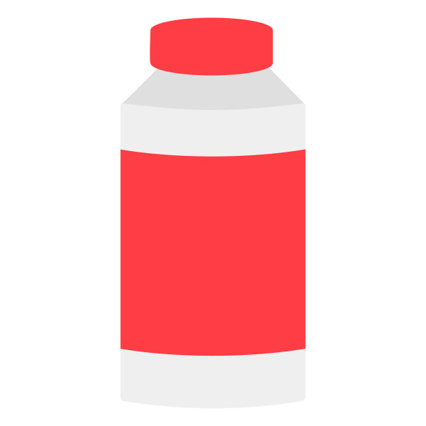 红色瓶盖扁平图标图片下载