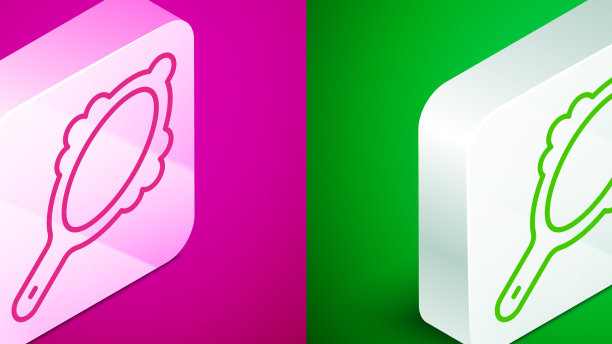 魔手镜的等距线图标孤立上图片下载