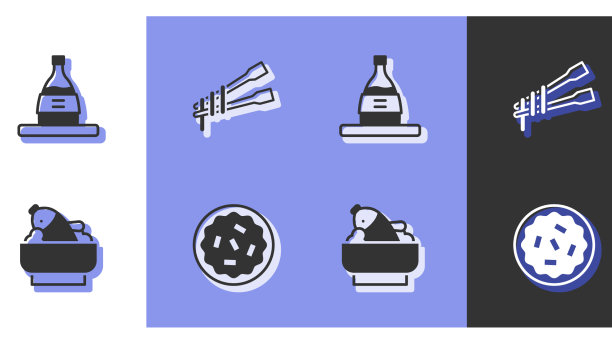 把米饭和鱼放在碗筷里图片下载