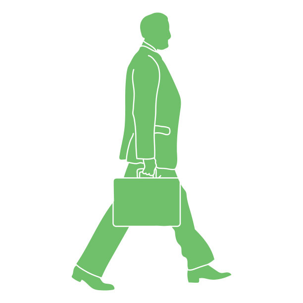 行走的男人手袋轮廓图片下载