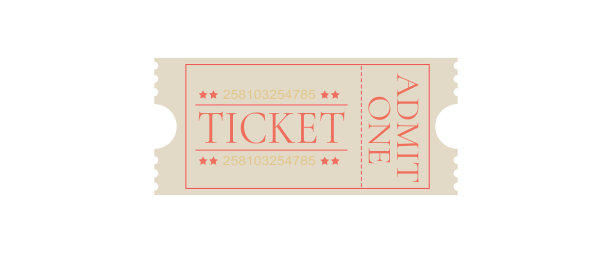 矢量古董票承认一个。图片下载