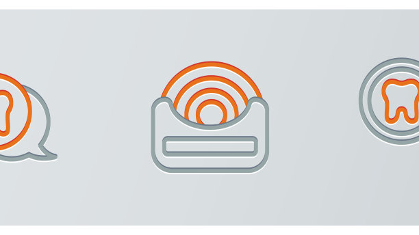 设置线牙科搜索牙齿和牙线图标图片下载