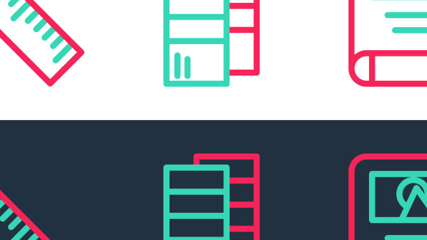 设置线条相册图库标尺和彩通图片下载