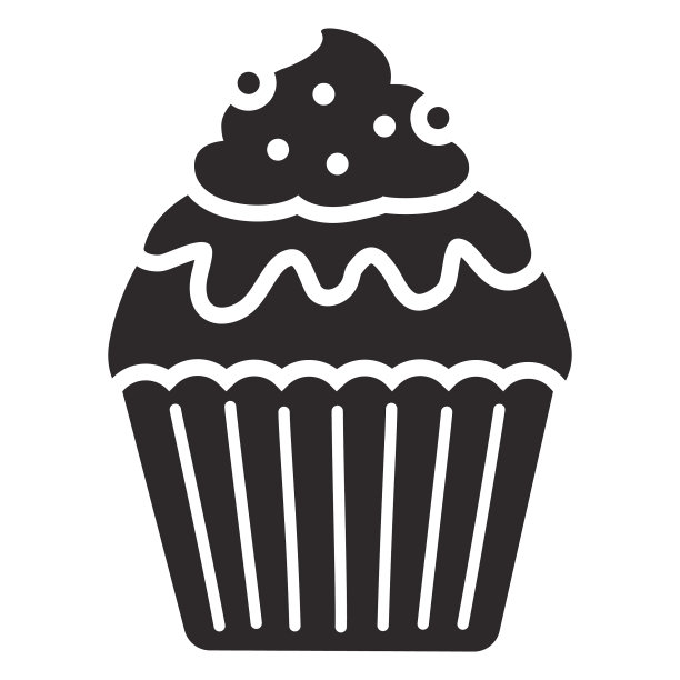 纸杯蛋糕釉糖旋涡顶部图片下载