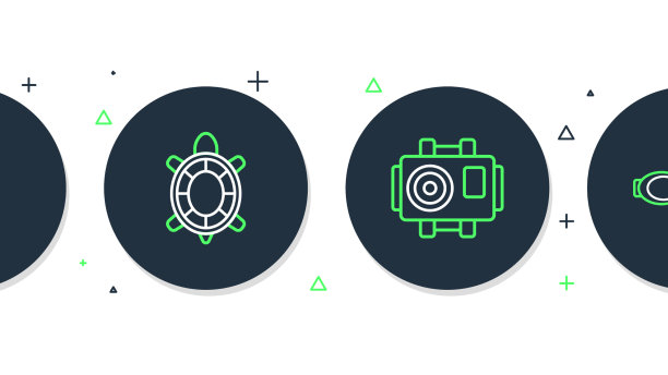 为潜水员潜水设置线龟摄影相机图片下载