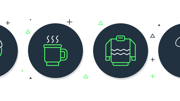 套线杯茶毛衣橡子和蘑菇图片下载