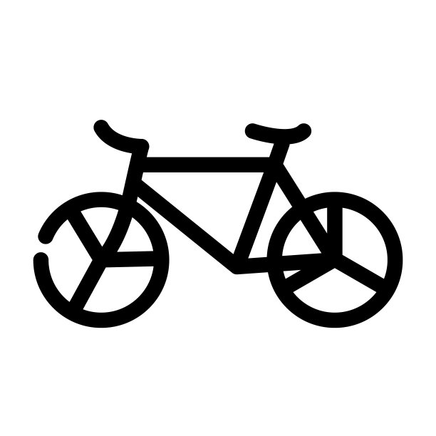 插图矢量图形的自行车图标图片下载