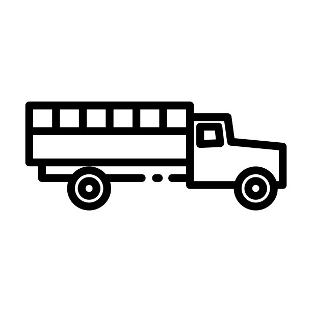 插图矢量图形的卡车图标图片下载