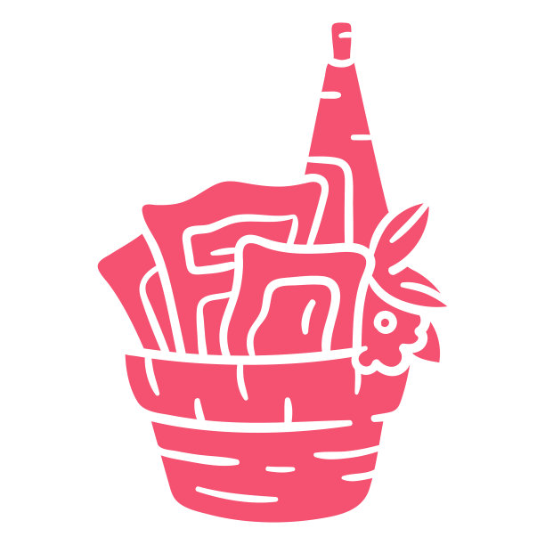 手绘普林姆篮子粉红色图片下载